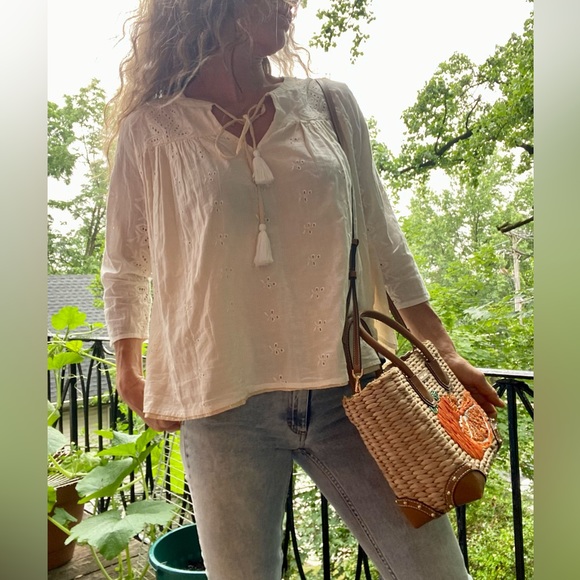 NWOT Shabby Chic Cotton Boho Top Sz M - Picture 11 of 15